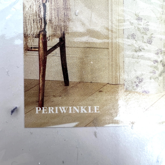 Vintage Laura Ashley Periwinkle Floral Sheer Scarf Valance 216 x 56 - Picture 3 of 6